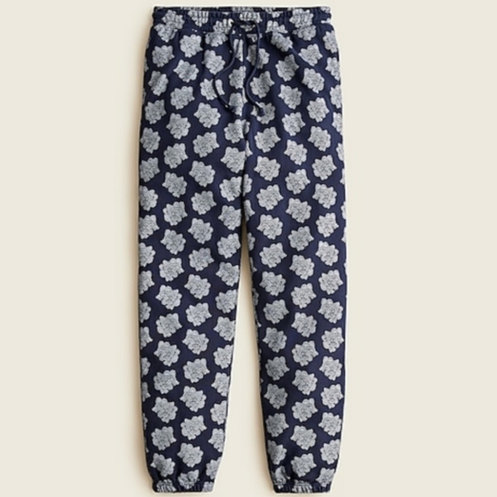 J Crew University Terry Sweatshirt and Sweatpants in Paisley - Picture 3 of 3